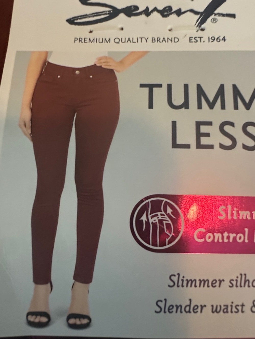 Seven7 Slim Skinny Pants in Burgundy